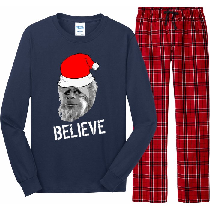 Believe Santa Sasquatch Long Sleeve Pajama Set