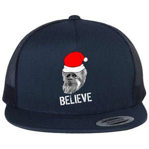 Believe Santa Sasquatch Flat Bill Trucker Hat