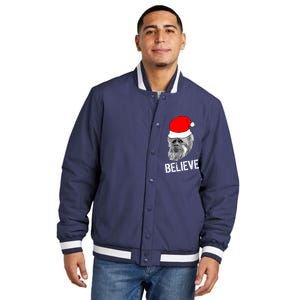 Believe Santa Sasquatch Insulated Varsity Jacket