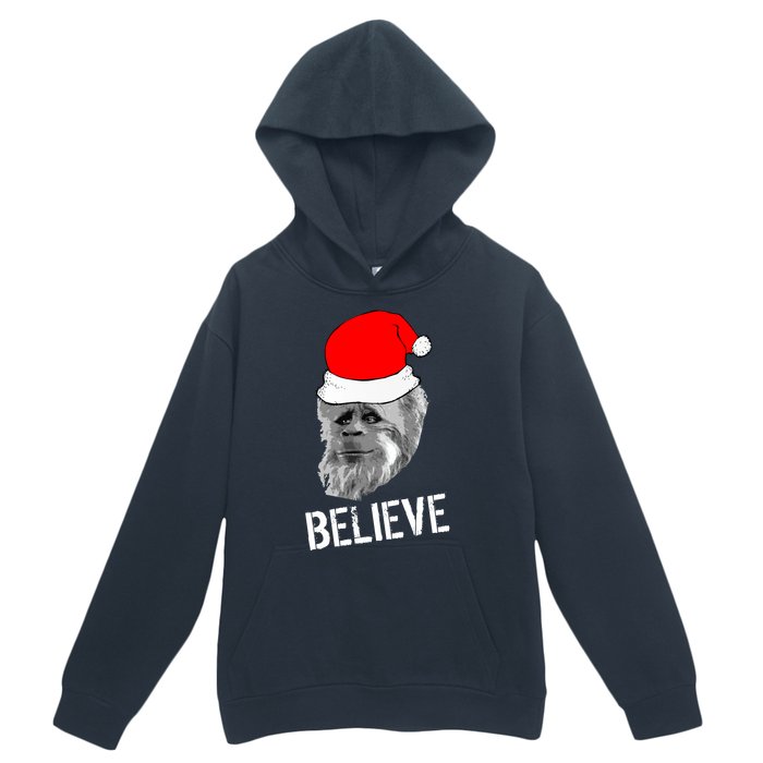 Believe Santa Sasquatch Urban Pullover Hoodie