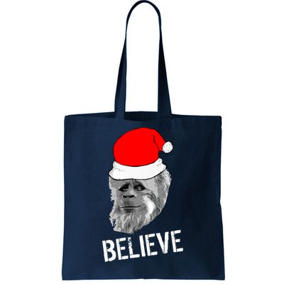 Believe Santa Sasquatch Tote Bag