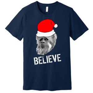 Believe Santa Sasquatch Premium T-Shirt