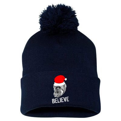 Believe Santa Sasquatch Pom Pom 12in Knit Beanie