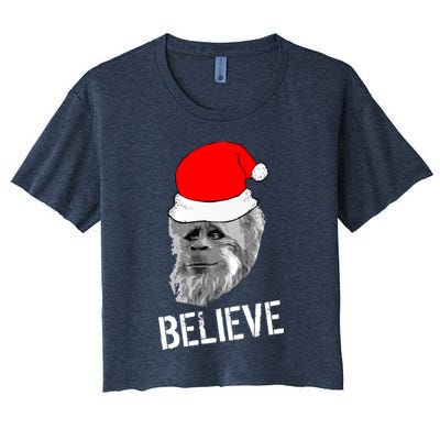 Believe Santa Sasquatch Crop Top