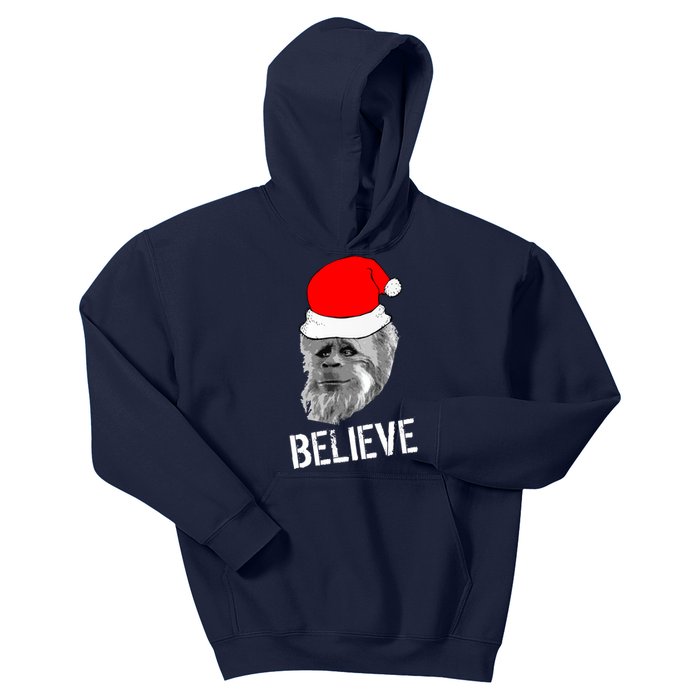 Believe Santa Sasquatch Kids Hoodie