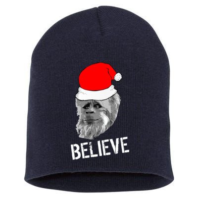 Believe Santa Sasquatch Short Acrylic Beanie