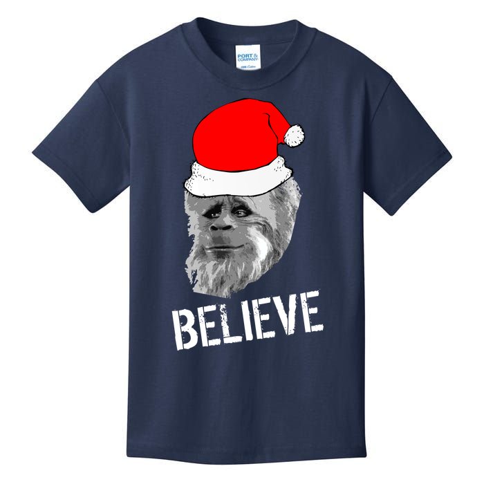 Believe Santa Sasquatch Kids T-Shirt