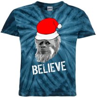 Believe Santa Sasquatch Kids Tie-Dye T-Shirt