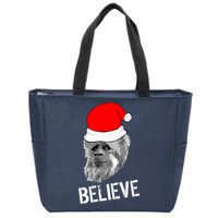 Believe Santa Sasquatch Zip Tote Bag