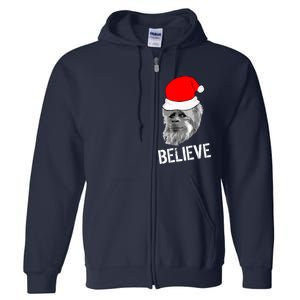 Believe Santa Sasquatch Full Zip Hoodie