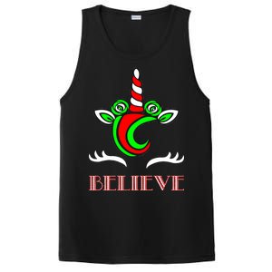 Believe Unicorn Christmas PosiCharge Competitor Tank