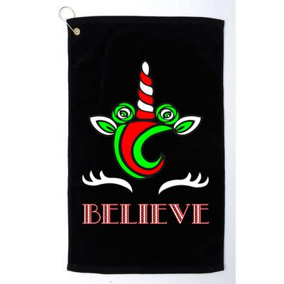 Believe Unicorn Christmas Golf Towel