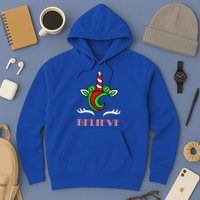 Believe Unicorn Christmas Hoodie