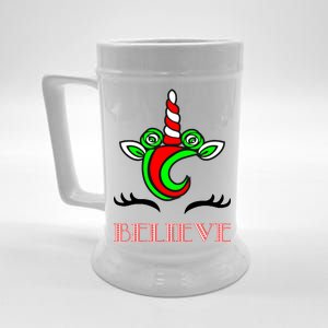 Believe Unicorn Christmas Beer Stein