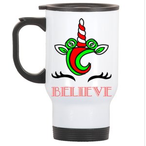 Believe Unicorn Christmas Stainless Steel Travel Mug