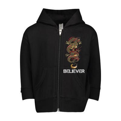 Believer Of Dragons Toddler Zip Fleece Hoodie