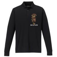 Believer Of Dragons Performance Long Sleeve Polo