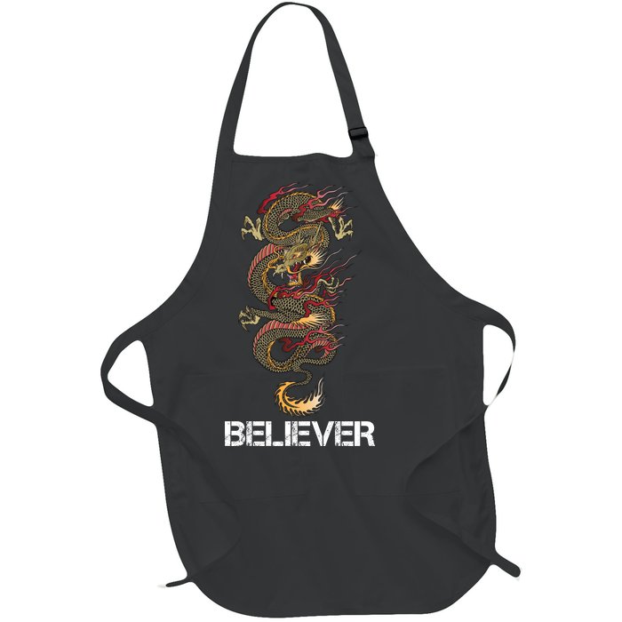 Believer Of Dragons Full-Length Apron With Pockets