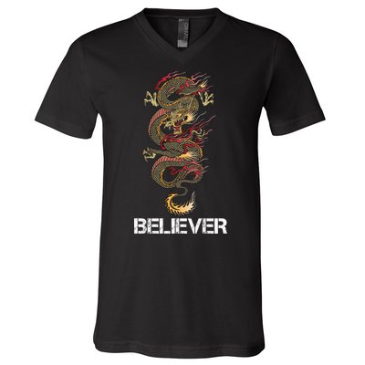 Believer Of Dragons V-Neck T-Shirt