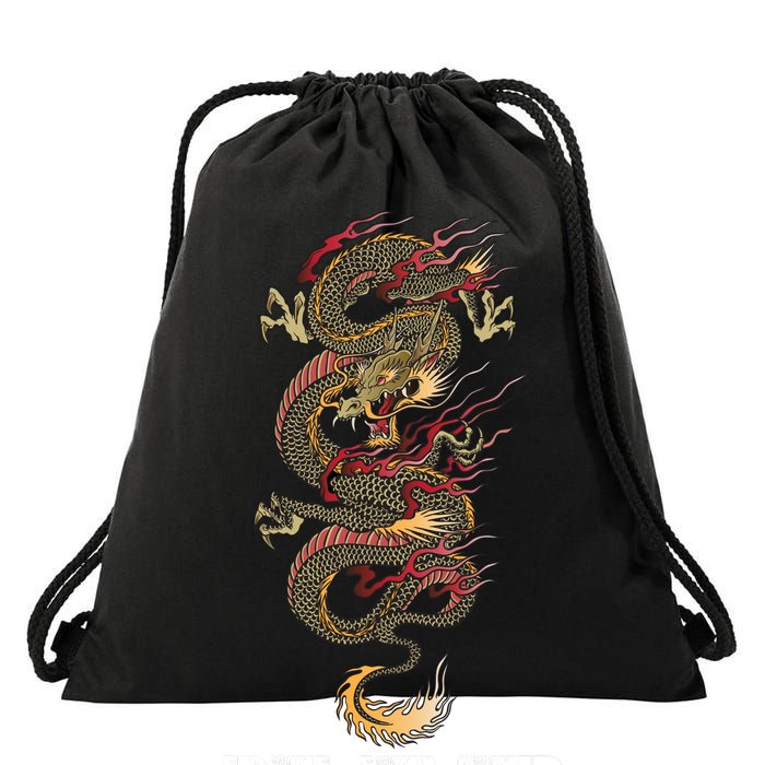 Believer Of Dragons Drawstring Bag