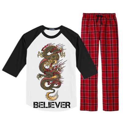 Believer Of Dragons Raglan Sleeve Pajama Set