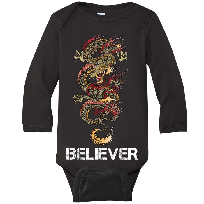 Believer Of Dragons Baby Long Sleeve Bodysuit