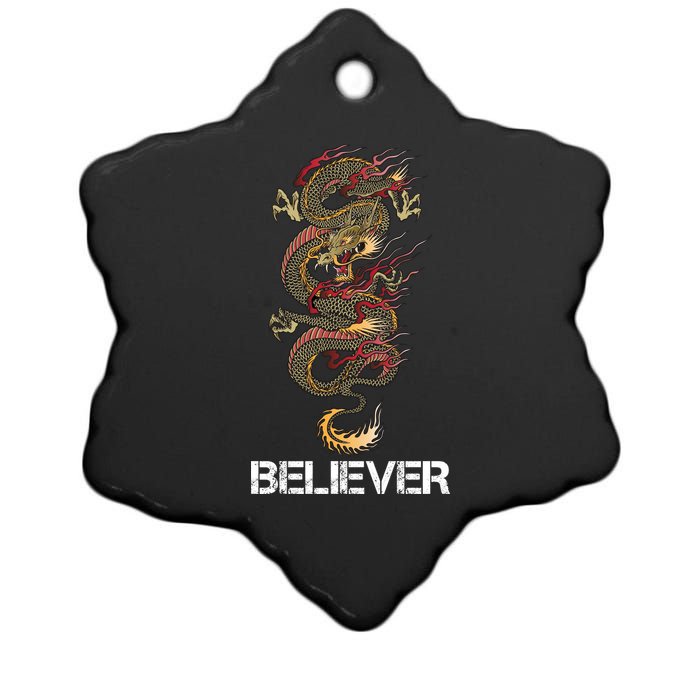 Believer Of Dragons Ceramic Star Ornament