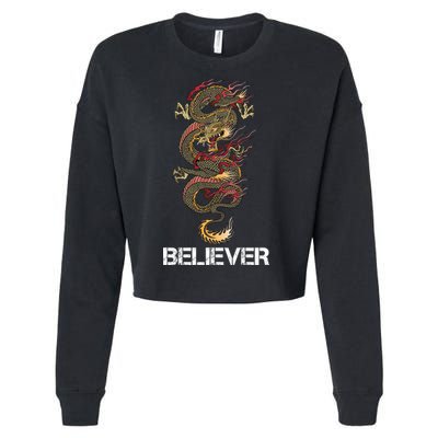 Believer Of Dragons Cropped Pullover Crew
