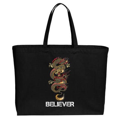 Believer Of Dragons Cotton Canvas Jumbo Tote