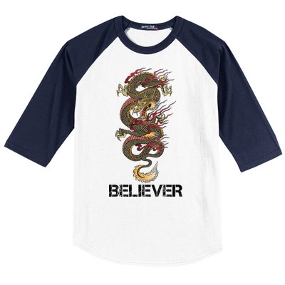 Believer Of Dragons Baseball Sleeve Shirt