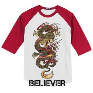 Believer Of Dragons Kids Colorblock Raglan Jersey