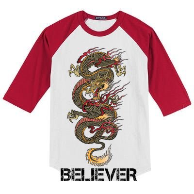 Believer Of Dragons Kids Colorblock Raglan Jersey