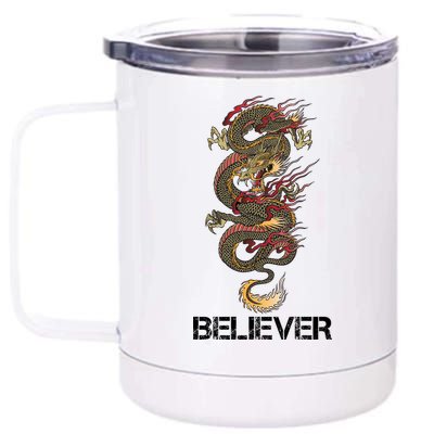 Believer Of Dragons 12 oz Stainless Steel Tumbler Cup