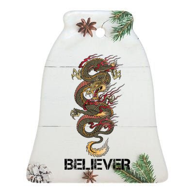 Believer Of Dragons Ceramic Bell Ornament