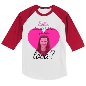 Bella Where The Hell Have You Been Loca? Kids Colorblock Raglan Jersey