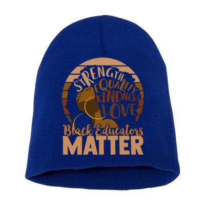 Black Educators Matter Cute Gift Short Acrylic Beanie