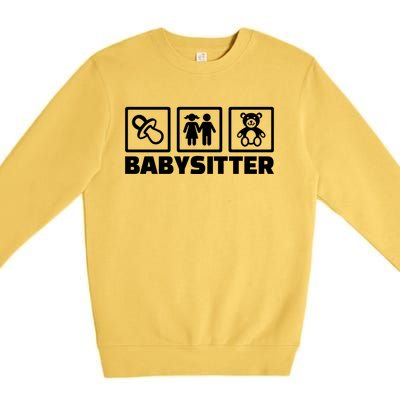 Babysitter Equipt Meaningful Gift Premium Crewneck Sweatshirt