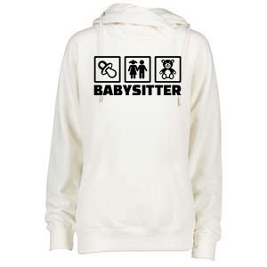 Babysitter Equipt Meaningful Gift Womens Funnel Neck Pullover Hood