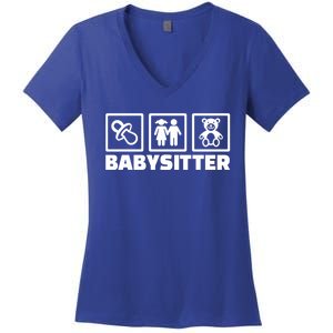 Babysitter Equipt Meaningful Gift Women's V-Neck T-Shirt