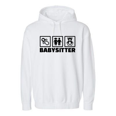 Babysitter Equipt Meaningful Gift Garment-Dyed Fleece Hoodie