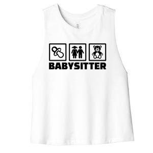 Babysitter Equipt Meaningful Gift Women's Racerback Cropped Tank