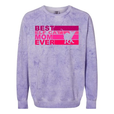 Best Elfgiftcat Mom Ever Gift Colorblast Crewneck Sweatshirt