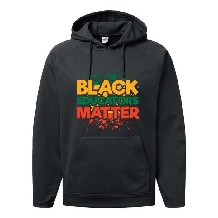 Black Educators Matter For Black History Month Gift Performance Fleece Hoodie