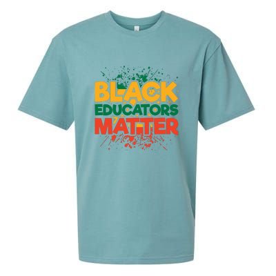 Black Educators Matter For Black History Month Gift Sueded Cloud Jersey T-Shirt