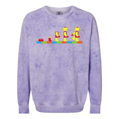 Bricks Evolution Master Builder Building Blocks Colorblast Crewneck Sweatshirt