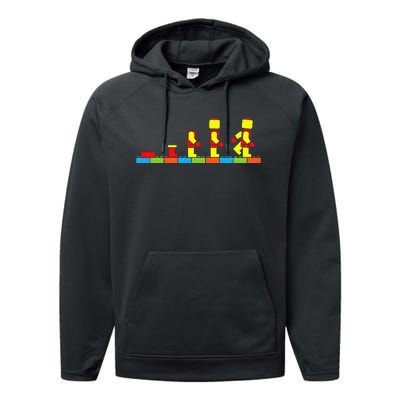 Bricks Evolution Master Builder Building Blocks Performance Fleece Hoodie