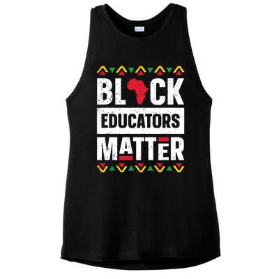 Black Educators Matter Teacher Black History Month Ladies PosiCharge Tri-Blend Wicking Tank