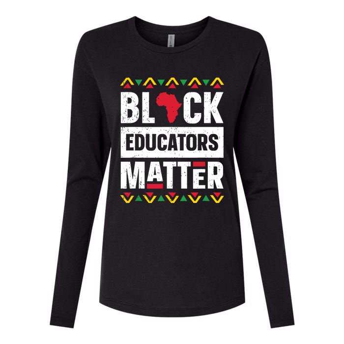 Black Educators Matter Teacher Black History Month Womens Cotton Relaxed Long Sleeve T-Shirt