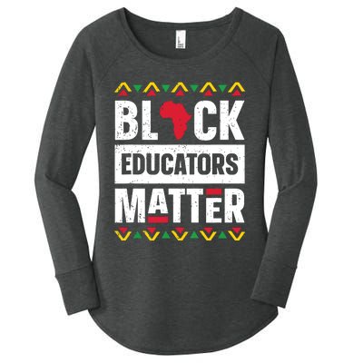 Black Educators Matter Teacher Black History Month Women's Perfect Tri Tunic Long Sleeve Shirt