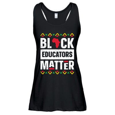 Black Educators Matter Teacher Black History Month Ladies Essential Flowy Tank